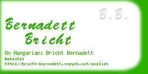 bernadett bricht business card